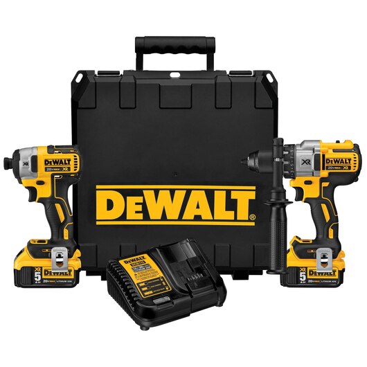 DeWalt DCK299P2 20V MAX* Cordless Brushless XR® Hammerdrill & Impact Driver Combo Kit (5.0AH)