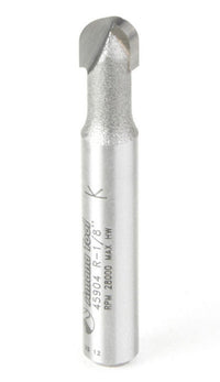 Amana Tool 45904 Carbide Tipped Core Box 1/8 R x 1/4 D x 1/4 CH x 1/4 Inch SHK Router Bit