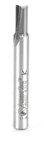 Amana Tool 45202 Solid Carbide Cutting Edge Straight Plunge High Production 3/16 D x 7/16 CH x 1/4 SHK x 2 Inch Long Router Bit