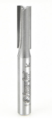 Amana Tool 45208 Carbide Tipped Straight Plunge High Production 1/4 D x 3/4 CH x 1/4 SHK x 2 Inch Long Router Bit