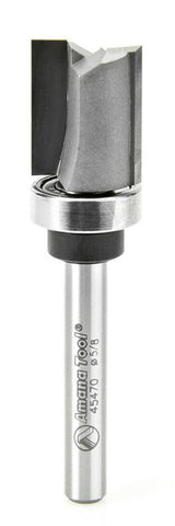 Amana Tool 45470 Carbide Tipped Straight Plunge 5/8 D x 3/4 CH x 1/4 Inch SHK w/ Upper Ball Bearing Router Bit