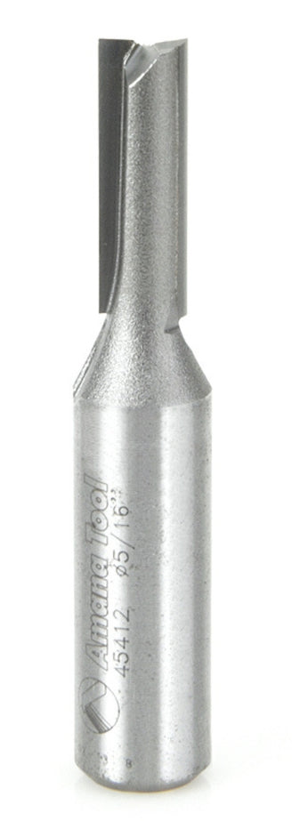 Amana Tool 45412 Carbide Tipped Straight Plunge High Production 5/16 D x 1 CH x 2-3/4 Long x 1/2 Inch SHK Router Bit