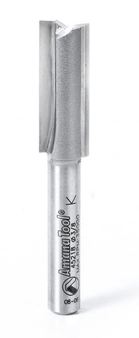 Amana Tool 45218 Carbide Tipped Straight Plunge High Production 3/8 D x 1 CH x 1/4 SHK x 2-1/4 Inch Long Router Bit