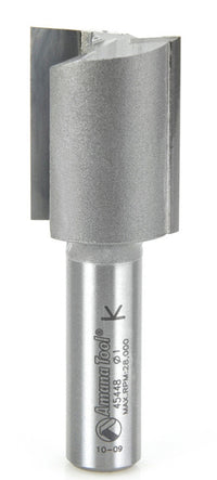 Amana Tool 45448 Carbide Tipped Straight Plunge High Production 1 D x 1-1/4 CH x 1/2 SHK x 2-7/8 Inch Long Router Bit