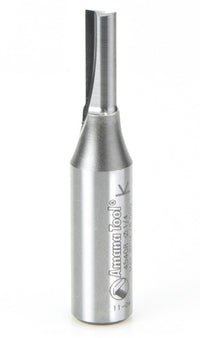 Amana Tool 45408 Solid Carbide Cutting Edge Straight Plunge High Production 1/4 D x 3/4 CH x 2-1/2 Long 1/2 Inch SHK Router Bit