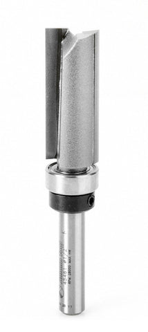Amana Tool 45461 Carbide Tipped Flush Trim Plunge Template 1/2 D x 1-1/4 CH x 1/4 Inch SHK w/ Upper Ball Bearing Router Bit