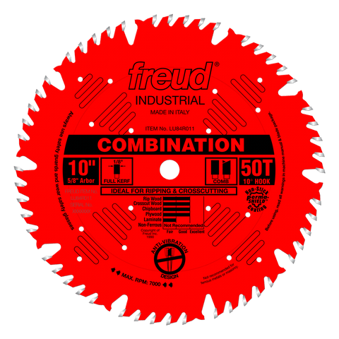 Freud LU84R011 10" Combination Blade