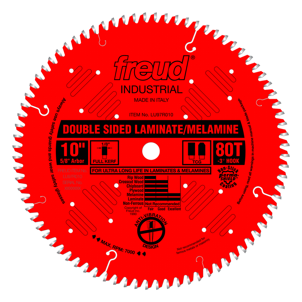 Freud LU97R010 10" Double Sided Laminate/Melamine Blade