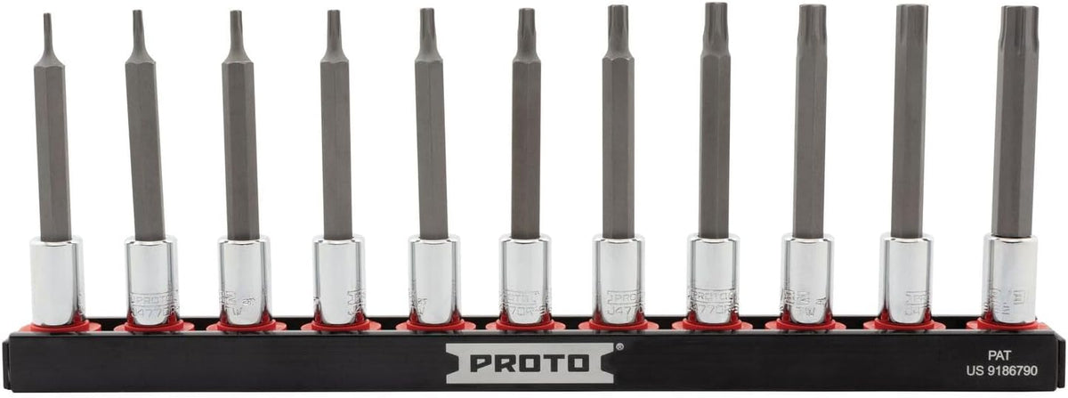 Proto J7440R11SAE 11 Piece 1/4" Drive Advanced Hex Bit Socket Set - SAE