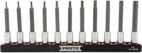 Proto J7440R11SAE 11 Piece 1/4" Drive Advanced Hex Bit Socket Set - SAE