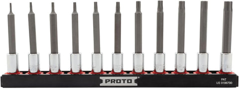 Proto J7440R11SAE 11 Piece 1/4" Drive Advanced Hex Bit Socket Set - SAE