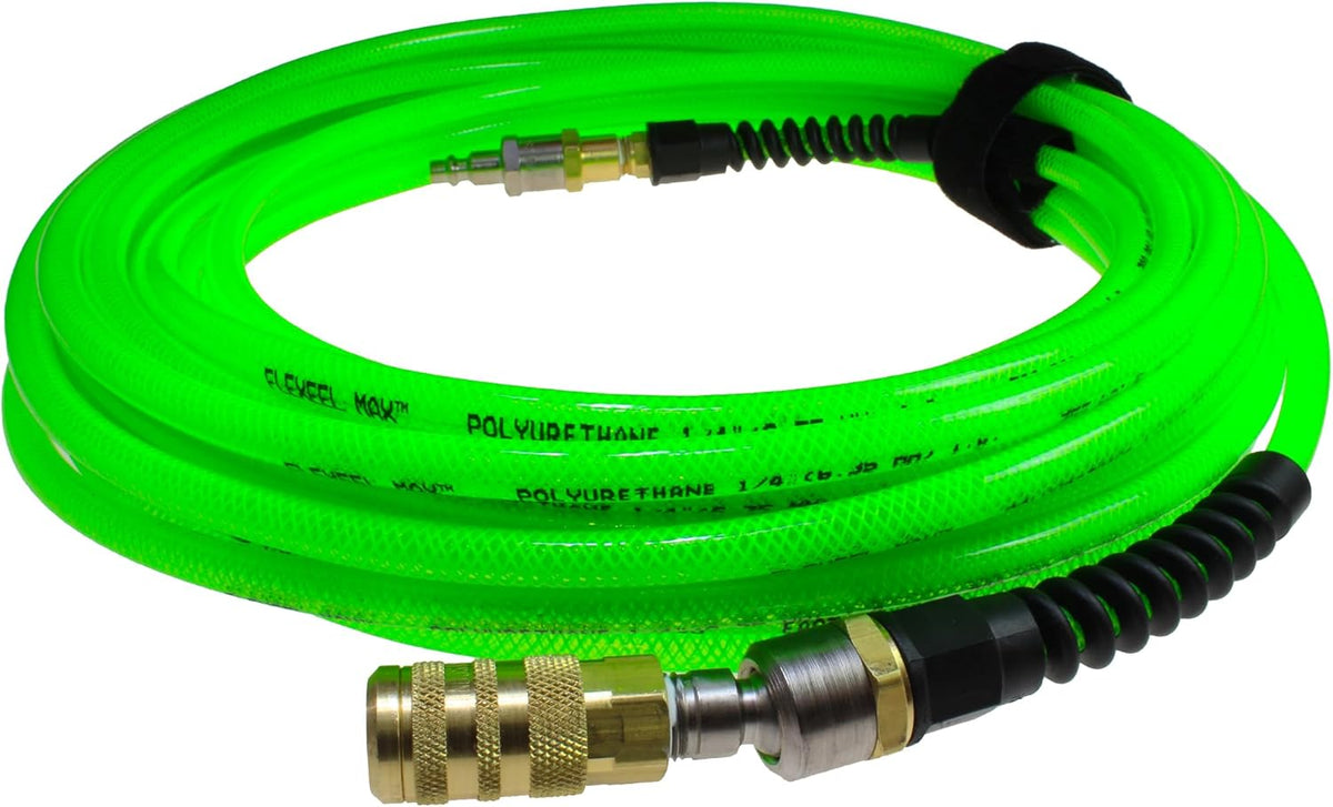 Coilhose Pneumatics PFX4100GS15XS Flexeel Max Hose, 1/4" x 100', Industrial Interchange, Green
