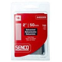 Senco A402009 16Ga 2" Electro-Galvanized Straight Finish Nails 700Ct