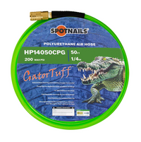 SPOTNAILS HP14050CPG 1/4" x 50' Polyurethane Air Hose With Fittings-Green