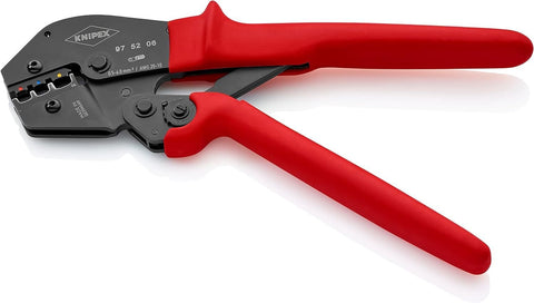 Knipex 97 52 06 Crimping Pliers For Insulated Terminals, Plug Connectors, and Butt Connectors-10"