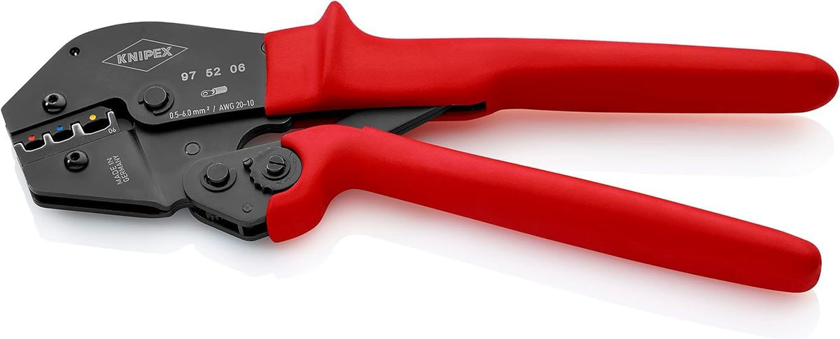 Knipex 97 52 06 Crimping Pliers For Insulated Terminals, Plug Connectors, and Butt Connectors-10"