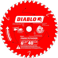 Diablo D0641X 6-1/2-Inch x 40 ATB Finish/Plywood Saw Blade