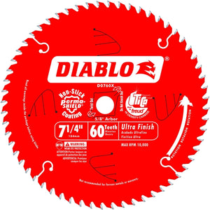 Diablo D0760X 7-1/4-Inch x 60 ATB Ultra Finish Saw Blade