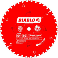 Diablo D1040W 10-1/4-Inch x 40 Tooth General Purpose Beam Saw Blade