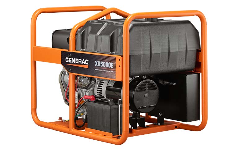 Generac XD5000E Portable Generator, 5000W | Diesel | Electric Start | 50ST