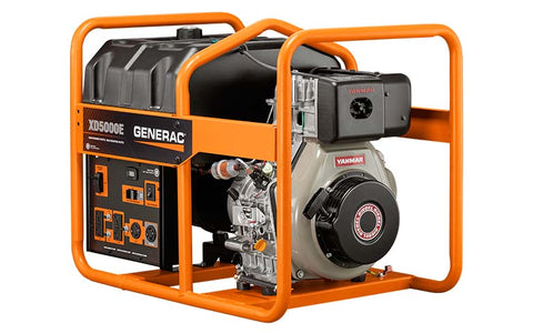 Generac XD5000E Portable Generator, 5000W | Diesel | Electric Start | 50ST