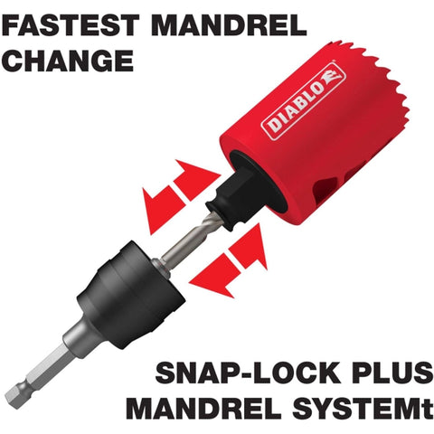 Diablo DHS2125CT 2-1/8 Inch Carbide-Tipped Wood & Metal Holesaw