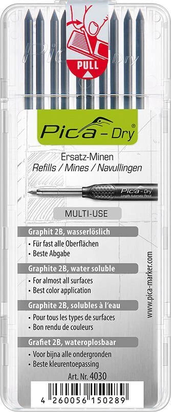Pica 4030 Dry Pencil Graphite Refills-10pk