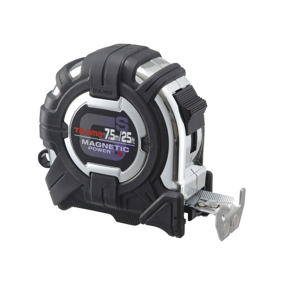 Tajima GS-SC25/7.5MBW GS LOCK 25 Ft. x 1 Inch MAGNETIC POWER x 2 Tape Measure with Compatible Clip
