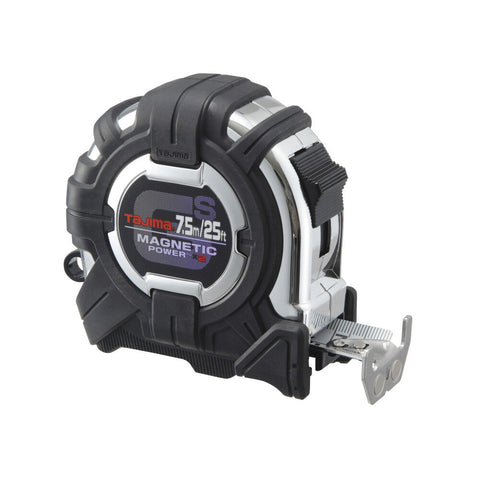Tajima GS-SC25/7.5MBW GS LOCK 25 Ft. x 1 Inch MAGNETIC POWER x 2 Tape Measure with Compatible Clip