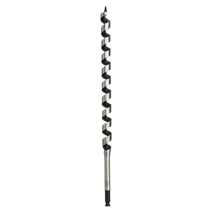 Irwin 3043011 Auger Drill Bit, 7/8 in Dia, 17 in OAL, Twist Flute, 1-Flute, 7/16 in Dia Shank