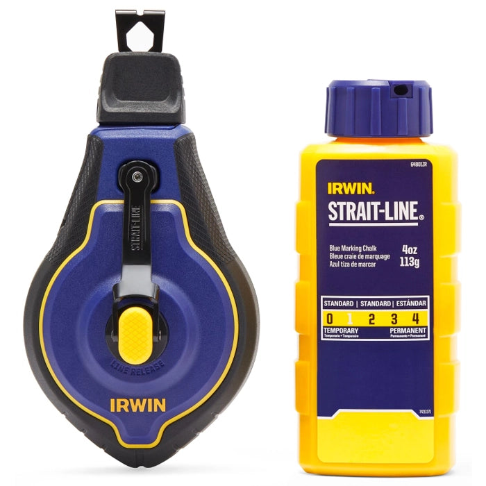 Irwin IWHT48443BC STRAIT-LINE SPEEDLINE PRO Chalk Reel, Blue