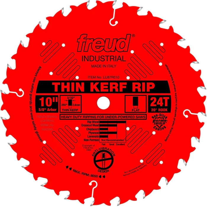 Freud LU87R010 10-Inch Thin Kerf Rip Blade