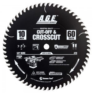 Amana Tool MD10-600R Carbide Tipped Cut-Off & Crosscut ArmorMax® Coated 10 Inch Dia x 50T, ATB, 12 Deg, 5/8 Bore Circular Saw Blade