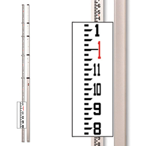 Bosch 06-816C Telescoping Leveling Rod Rectangular, Feet/Inches/8ths Graduation, Aluminum
