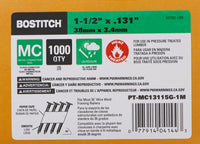 Bostitch PT-MC13115G-1M Strapshot 1-1/2"X 11 Ga. Straight Strip Galvanized Metal Connector Nails 35 Deg QTY-1000