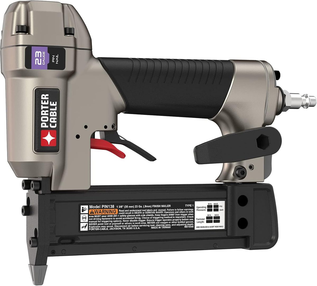 Porter Cable Pin138B 23G Pin Nailer