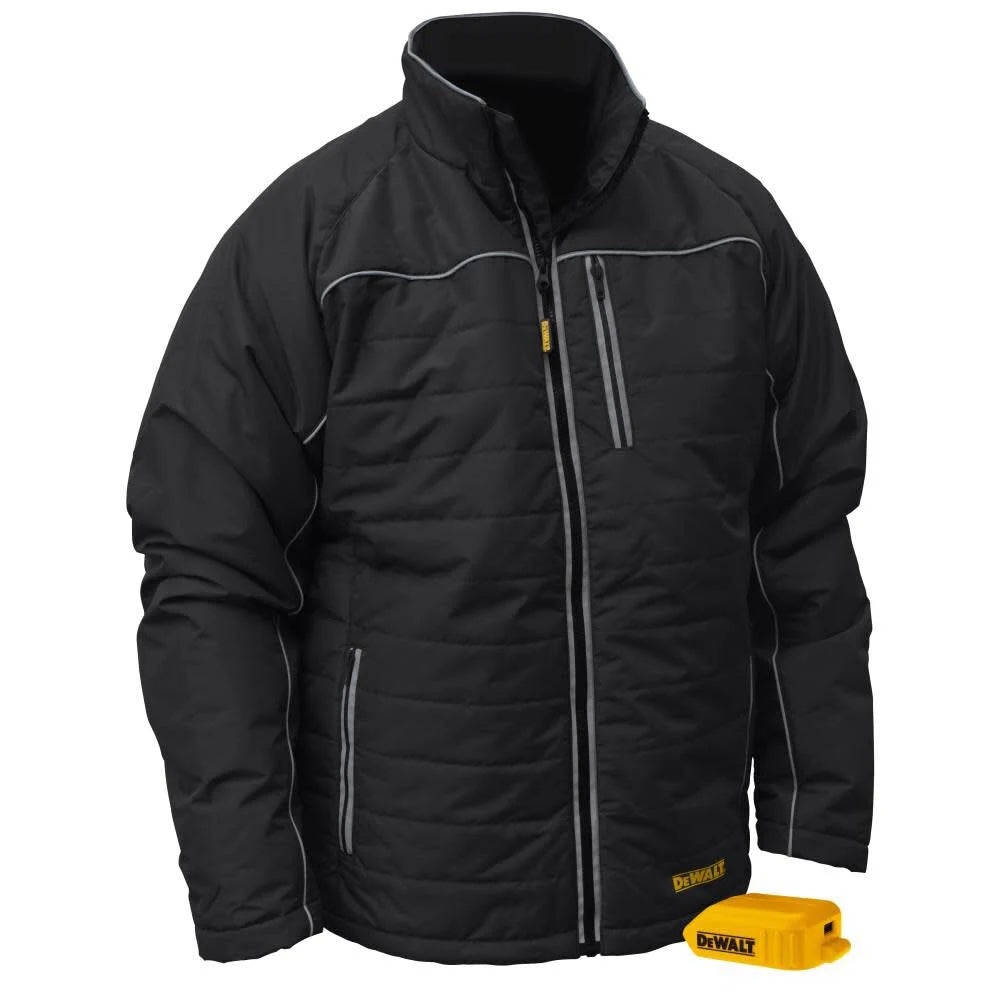 DEWALT DCHJ075B-L Heated Jacket Black Quilted-Large (Jacket Only, No Battery)