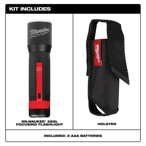 Milwaukee 2107S LED Focusing Flashlight with Holster