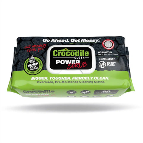 Crocodile Cloth® 6500-080 PowerSCRUB Pre-Moistened Cleaning Cloths (80-Count)