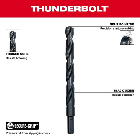 Milwaukee 48-89-2801 Thunderbolt Black Oxide Drill Bit Set 21-Piece