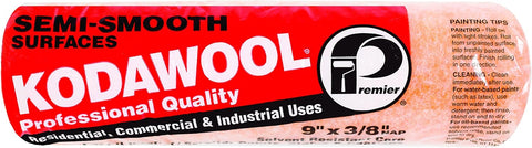Premier 9KW2-38 Kodawool Polyester 9" W X 3/8" Nap Paint Roller Cover