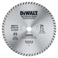 DEWALT DW4712 7" Continuous Rim Hi-Performance Masonry Blade