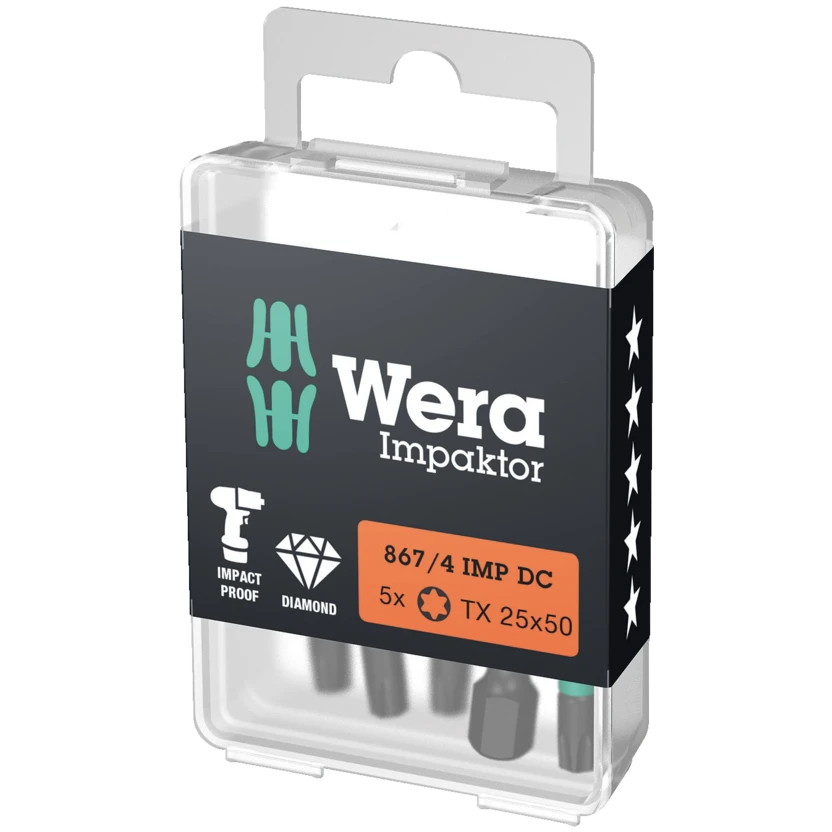 WERA 05 057664 001 867/4 TORX Impaktor Bits