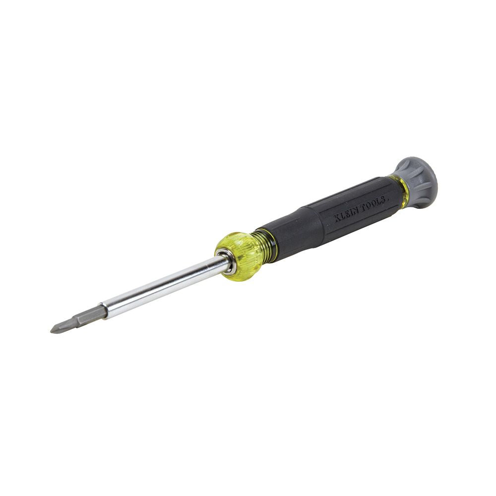 Klein Tools 32585 Multi-Bit Electronics Screwdriver, 4-in-1, Phillips, Slotted Bits