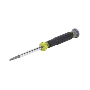 Klein Tool 32581 Multi-Bit Electronics Screwdriver, 4-in-1, Phillips, Slotted Bits