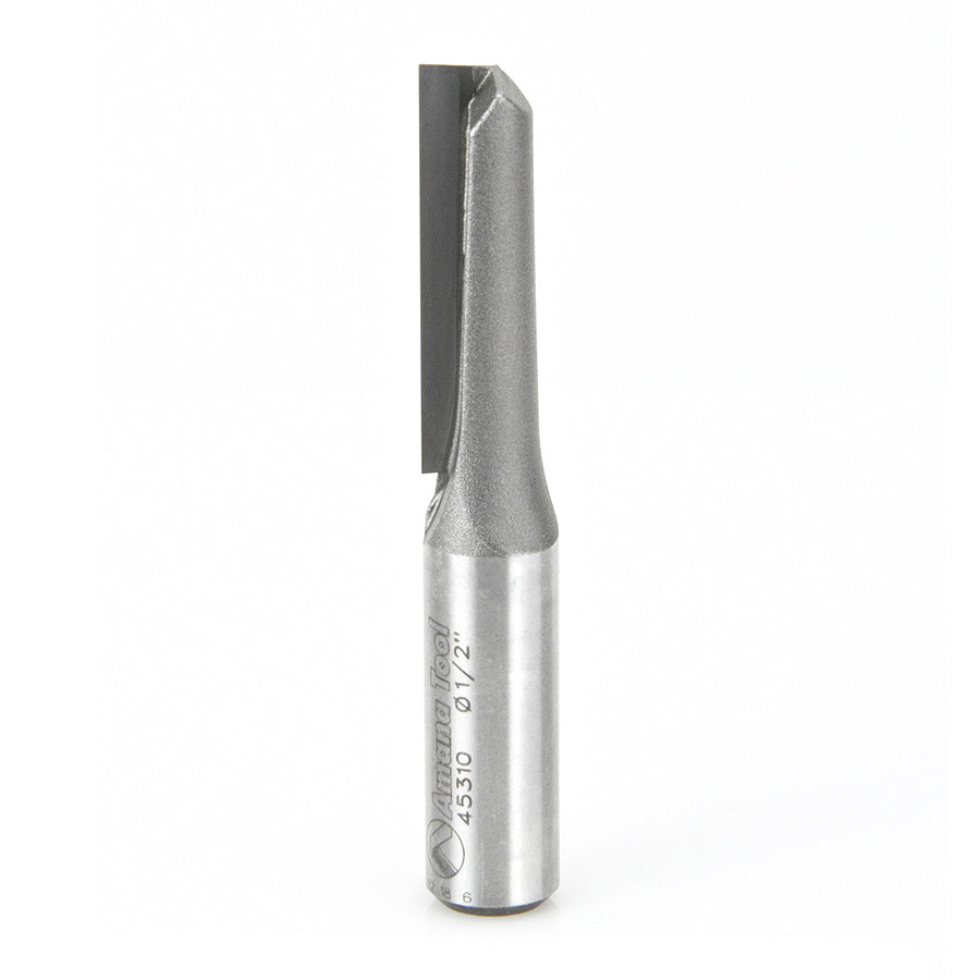 Amana Tool 45310 Carbide Tipped Straight Plunge Single Flute High Production 1/2 Dia x 1-1/2 x 1/2 Inch Shank