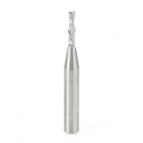 Amana Tool 46200 Solid Carbide Spiral Plunge 1/8 Dia x 1/2 x 1/4 Inch Shank x 2 Inch Long Down-Cut