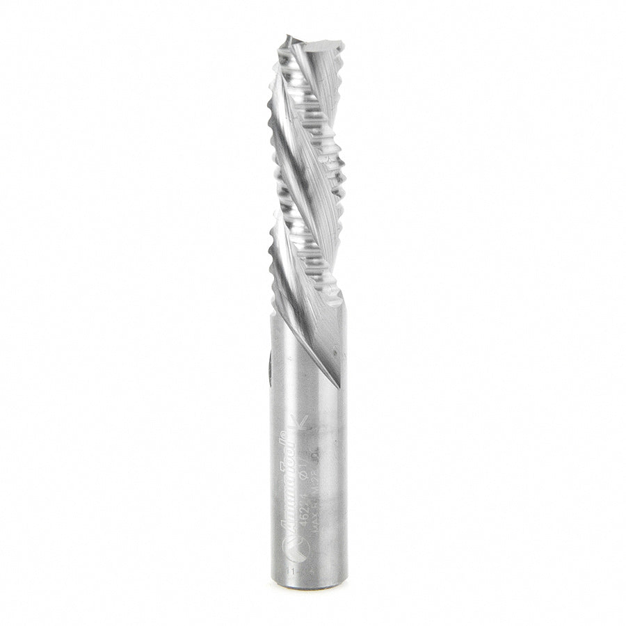 Amana Tool 46224 CNC Solid Carbide Roughing Spiral 3 Flute Chipbreaker 1/2 Dia x 1-5/8 x 1/2 Inch Shank Down-Cut Router Bit