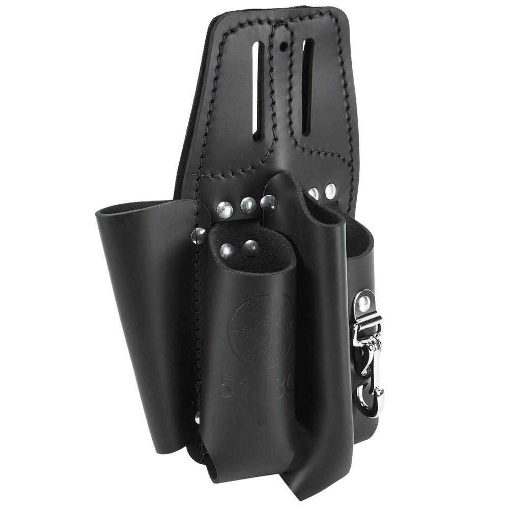 Klein Tools 5118C Black Leather Tool Pouch for Belts