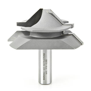Amana Tool 55390 Carbide Tipped Lock Miter 45 Deg x 2-11/16 Dia x 1-3/16 x 1/2 Inch Shank for 1/2 - 1 Inch Material